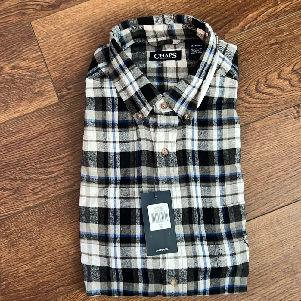 NWT Chaps Brushed Flannel Men’s XL Longsleeve Button-down Shirt